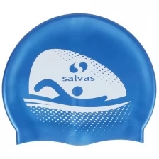 Шапочка для плавания SALVAS Cap силикон, синий, FA065/B